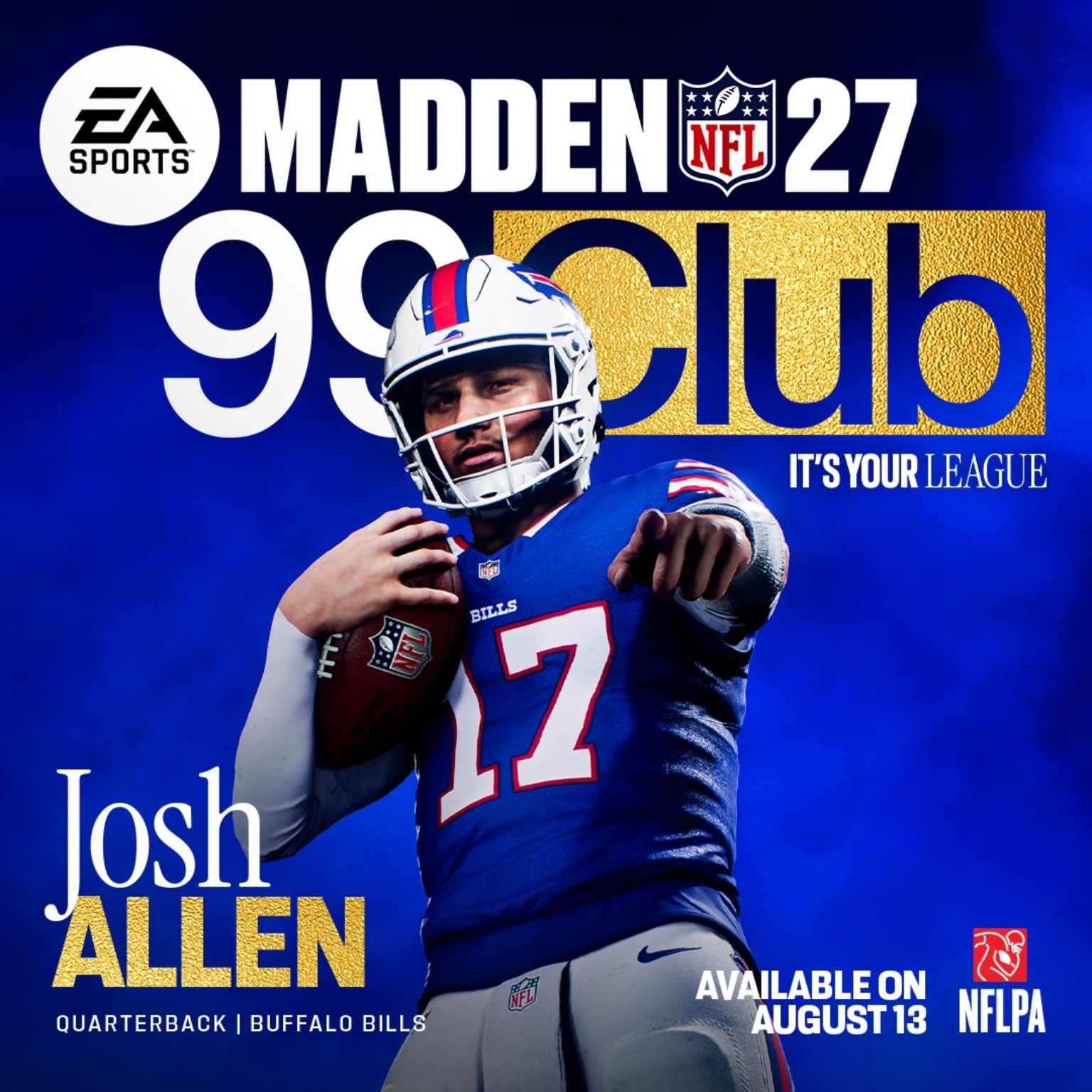 Josh Allen, QB for the Buffalo Bills, in the Madden NFL 27 99 Club